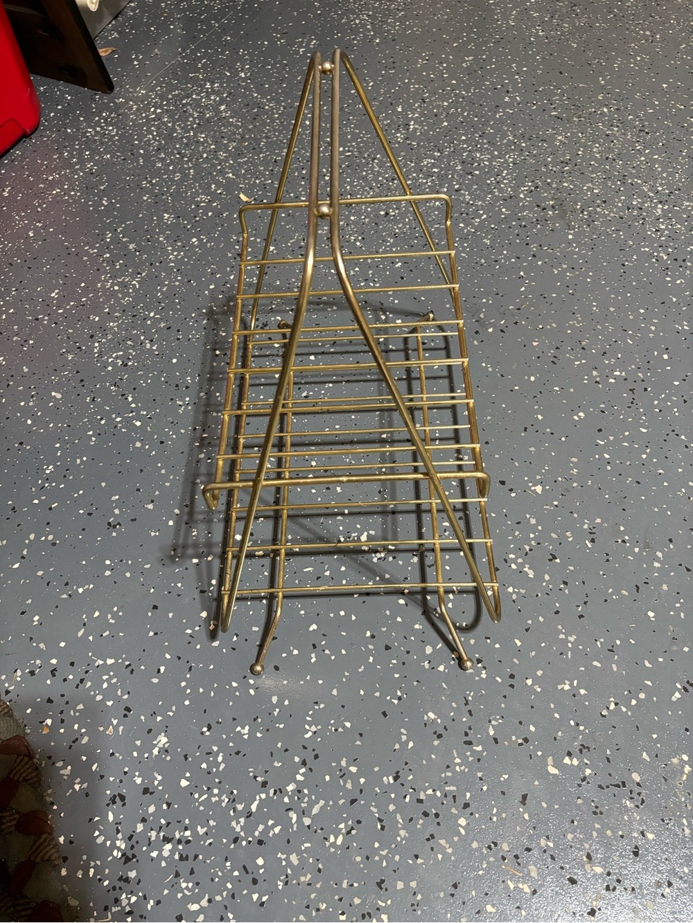 MCM Gold Two-Tier Wire Display Shelf